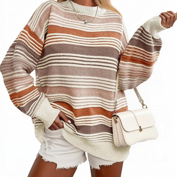Striped Fall Multicolor Sweater - Picture 3 of 3